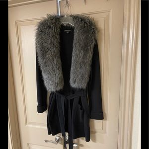 Banana Republic Black Faux Fur sweater M